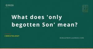 What does ‘only begotten Son’ mean?