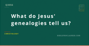 What do Jesus’ genealogies tell us?