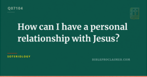 Personal Relationship with Jesus